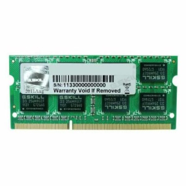 G.Skill 8 GB 1333 MHz / DDR3 / 1x8GB / CL 9 / SO-DIMM / 1.5V (F3-1333C9S-8GSA)