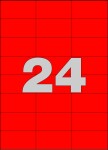APLI univerzální etikety, 70 x 37 mm, červené