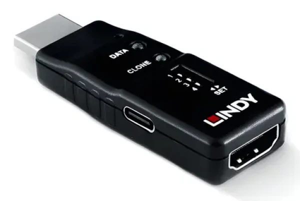 Lindy HDMI EDID Feeder 8K60 černá / EDID emulátor / rozlišení 8K60Hz / USB-C / záruka 2 roky (32105)
