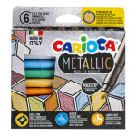 Carioca Metallic Maxi Tip sada 6 ks metalické popisovače se silným