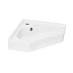 Rohové umyvadlo SAT B-Way 55x38,5 cm otvor pro baterii uprostřed SATBW5538 SATBW5538