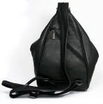 Pánský menší kožený batoh Leo, černý