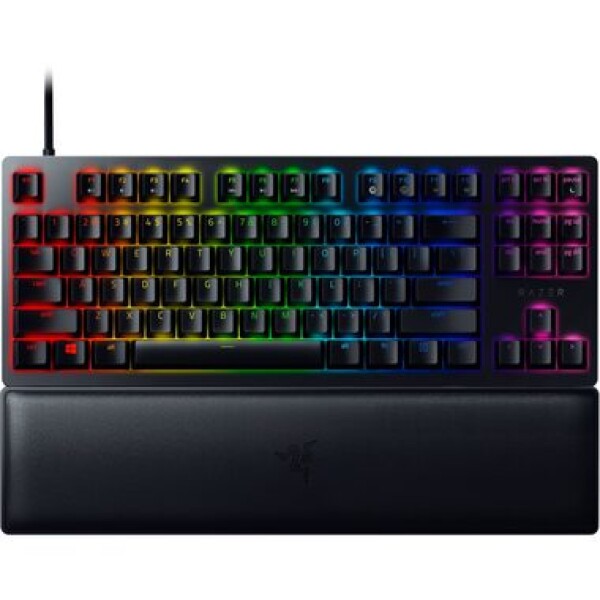 Razer Huntsman V2 TKL černá / Herní klávesnice / mechanická / Razer purple / RGB / USB / DE Layout (RZ03-03941100-R3G1)