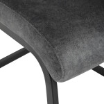 Židle jídelní, šedý samet, černá pohupová podnož