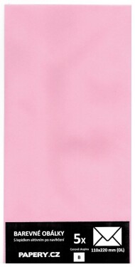 HYBLER S.R.O. barevná obálka 110x220 RŮŽOVÁ PASTELOVÁ, 5 kusů, 100 gm2, olizová