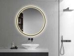 Zrcadlo se senzorem SAT Cool 80x80 cm černá SATZCO80CE SATZCO80CE