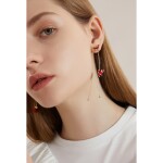 Vánoční náušnice Santa Claus a Vánoční stromeček, Zlatá