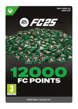 XSX EA SPORTS FC 25: 12000 bodů / El. licence / Sportovní / Angličtina / od 3 let / DLC pro Xbox Series (7F6-00846)