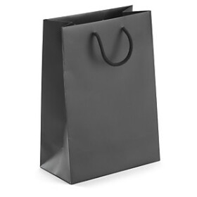 20 x Matná taška se strukturovaným povrchem 190x270x100mm, černá, kroucené úchyty