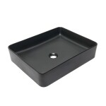 Umyvadlo na desku SAT Infinitio 50x40 cm černá mat bez přepadu SATINF5040BKM SATINF5040BKM