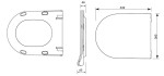 CERSANIT - WC sedátko MILLE SLIM s funkcí snadného uvolnění K98-0227