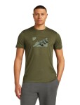 Pánské merino tričko s krátkým rukávem ICEBREAKER Mens 150 Tech Lite SS Tee Wild Pack, Loden velikost: XL