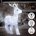 DBA Vánoční dekorace - LED bílý jelínek