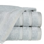 Osuška GLORY v tmavě šedé barvě, s velurovým okrajem a lesklou nití Šířka: 50 cm | Délka: 90 cm