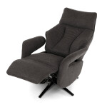 Relaxační křeslo, elektrické zabudované ovládání, hnědá, látka, TV-B3973 BR2