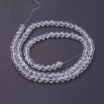 Broušené korálky - čiré - ∅ 4 mm - 10 ks