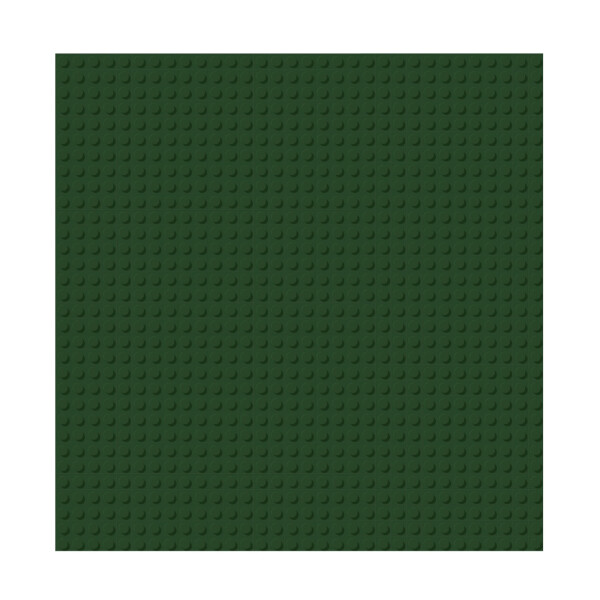 BRIXIES Plus 225.023 Základní podložka na stavění - tmavě zelená 25,5 x 25,5 cm