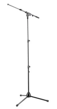 Mikrofonní stojan s otočným kloubem černá / Mikrofonní stojan / výška 103–173 cm / rameno 42–73 cm (21010)