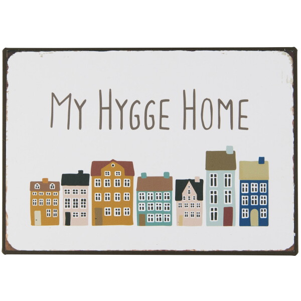 IB LAURSEN Plechová cedule My Hygge Home, multi barva, kov