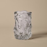 Ferm Living Skleněná váza Virelle Clear 24 cm, čirá barva, sklo