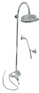 SLEZAK-RAV - Vodovodní baterie sprchová LABE s hlavovou a ruční sprchou, Barva: chrom, Rozměr: 150 mm L581.5/3