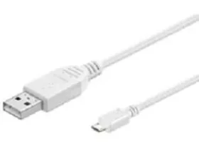 MicroConnect kabel USB2.0 A (M) - microUSB B (M) 1m bílá / 480Mbit/s (USBABMICRO1W)