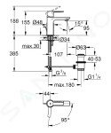 GROHE - Lineare Páková umyvadlová baterie XS, chrom 23790001