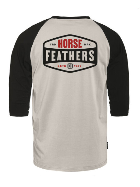 Horsefeathers HEXAGON II RAGLAN CEMENT pánské tričko dlouhým rukávem