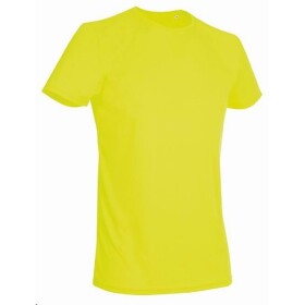 Triko pánské ACTIVE STEDMAN krátký rukáv, 100% polyester, 140g, Cyber Yellow