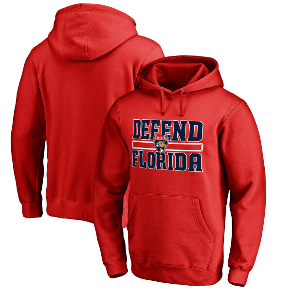 Fanatics Pánská Mikina Florida Panthers Hometown Collection Defend Pullover Hoodie Velikost: