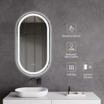 CERANO - Koupelnové LED zrcadlo Ayvo - 40x80 CER-8050BD79948