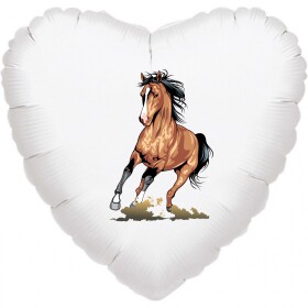 Kůň fóliový balónek srdíčko 42 cm balonky.cz Kůň fóliový balónek srdíčko 42 cm balonky.cz