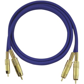 Cinch audio kabel [2x cinch zástrčka - 2x cinch zástrčka] 0.50 m modrá pozlacené kontakty Oehlbach NF 1 Master