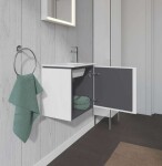 DURAVIT - L-Cube Umyvadlová skříňka 40x42x29 cm, levá, 1 dvířka, lesklá bílá LC6272L2222