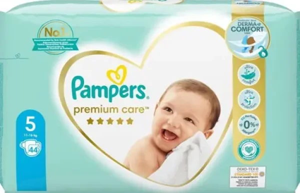 Pampers Premium Care 11-16 kg (44ks) / Pleny / Velikost 5 (11-16 kg) (4015400278870)