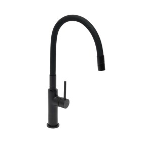 Dřezová baterie SAT se silikonovým ramínkem černá matná SATBSD290CM SATBSD290CM