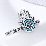 ELENYS Royal Fashion prsten Hamsa symbol ochrany Velikost: 7 (EU: 54-56)