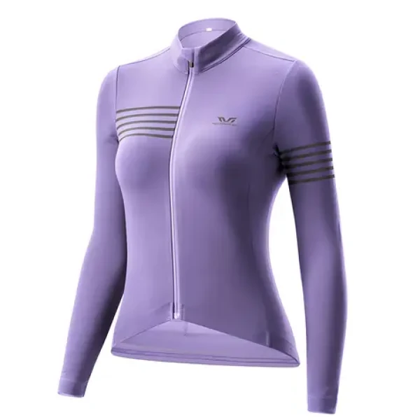 Rockbros YPW065 fialová L / Dámský cyklistický dres / Dlouhý rukáv / Podzim-zima