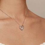 Stříbrný dvojitý náhrdelník Cristy 1 ct MOISSANITE + CERTIFIKÁT, Stříbrná 40 cm + 5 cm (prodloužení) certifikát GRA, hadřík na čištění stříbra, dárková krabička