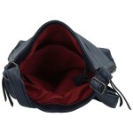 Módní dámská koženková crossbody kabelka Evelyne, tmavě modrá