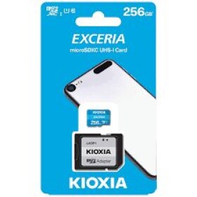 KIOXIA EXCERIA microSDXC 256GB + adaptér / Class 10 / UHS-I U1 / čtení: 100MBs (LMEX1L256GG2)