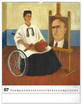 Nástěnný kalendář 2027 Notique Frida Kahlo, 48 x 56 cm