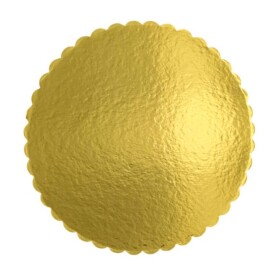 Cake Star Podložka pod dort hrubá vlnka zlatá kruh 26 cm (1 ks) transparentní