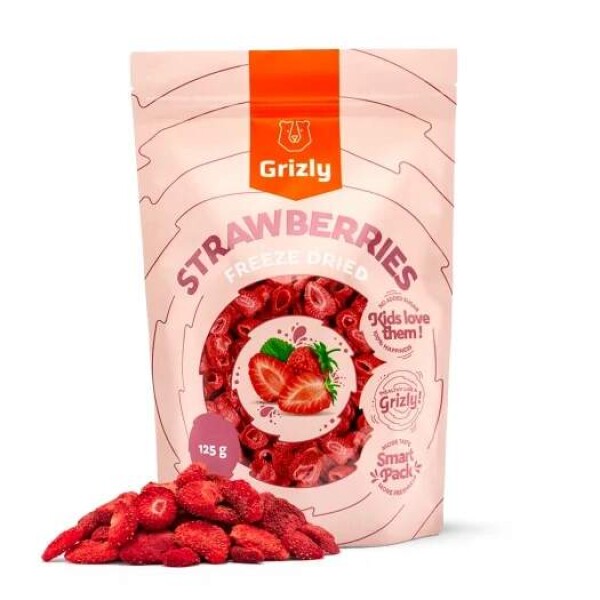 GRIZLY Jahody lyofilizované XXL 125g