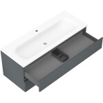 MEXEN/S - Orio koupelnová skříňka 120 cm s umyvadlem Vela, 2 zásuvky, grafit mat/bílá mat 91A10-12047-2-BFF66-W23M01