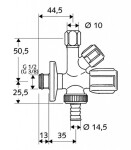 SCHELL - Comfort Kombinovaný rohový ventil, chrom 035510699