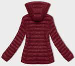 Dámská prošívaná bunda ve vínové bordó barvě s kapucí J Style (16M9102-06) odstíny červené S (36)