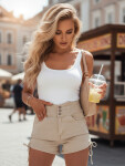 Dámské šortky STYLE SHORTS beige FashionStreet SY0391 XS