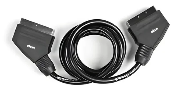 Ekon Kabel SCART 21 pin 1,5 m černý / Video kabel / Propojovací
