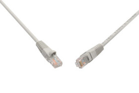 Solarix C6-114GY-1MB propojovací, RJ45/RJ45, UTP, kat. 6, PVC, 1m, šedý